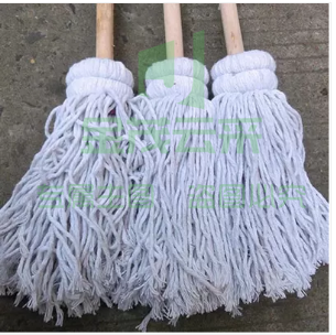 巨联 大圆头木把墩布棉线吸水拖把老式拖布 1个 pcyg-202301064147（可当天配送发货）
