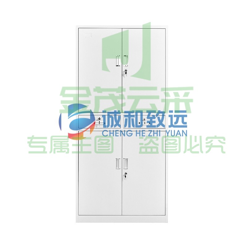 中二斗文件收纳柜 高1800*宽850*深390mm 厚度0.4mm（厚度可订 多种样式选择）（可当天配送发货）