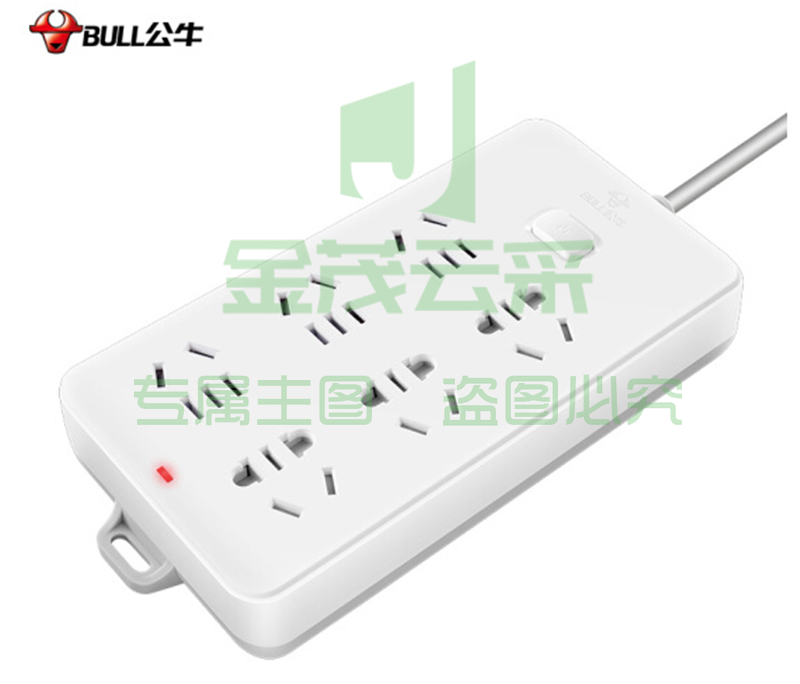 公牛接线板GN-109K 3米线 6位总控  XTGM01081024505316（可当天配送发货）