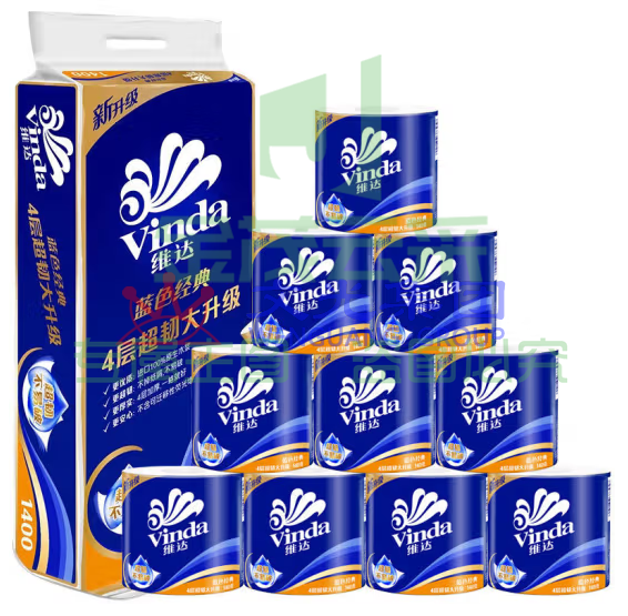 维达4069-140克卷纸厕纸卫生纸10卷/提（可当天配送发货）