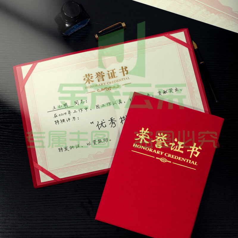 DSB 大12K绒面经典款荣誉证书获奖证书颁奖证书奖状证书证书外壳 10本装【附20张内芯】050808（可当天配送发货）