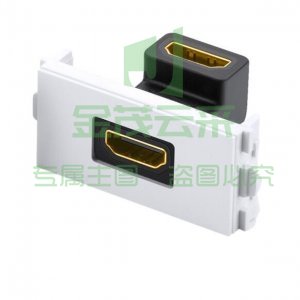 绿联 UGREEN 20318 HDMI面板 MM113 86型电视墙插座 2.0版高清模块 免焊接工程布线接头 HDMI单口插座-弯头（可当天配送发货）