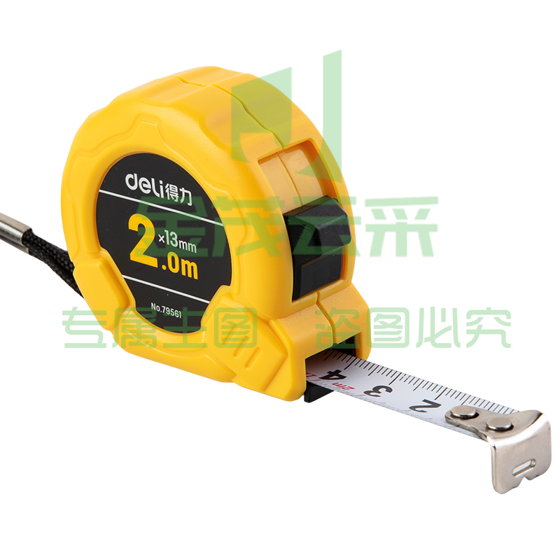 得力79561钢卷尺2.M*13MM(黄)  XTGM202301291354380（可当天配送发货）
