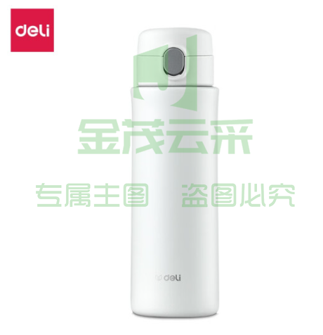 得力(deli) LL609保温杯(弹盖)(420mL)(白)(个)