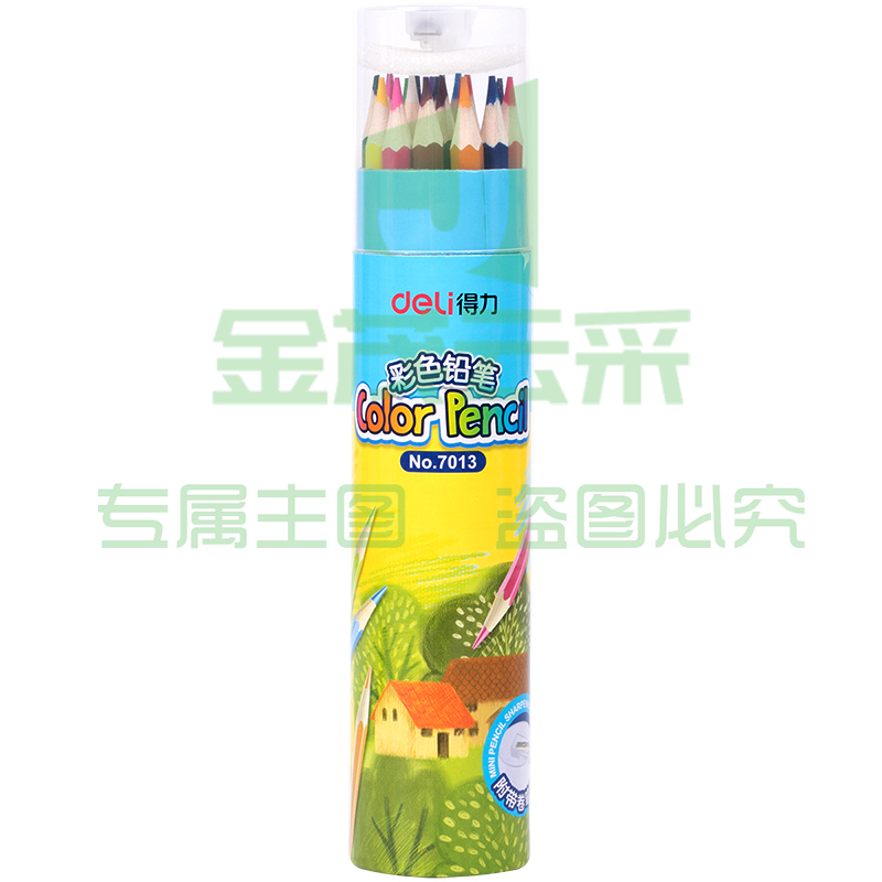 得力优酷7013彩色铅笔(混)(18支/桶)	pcyg-2022022223998