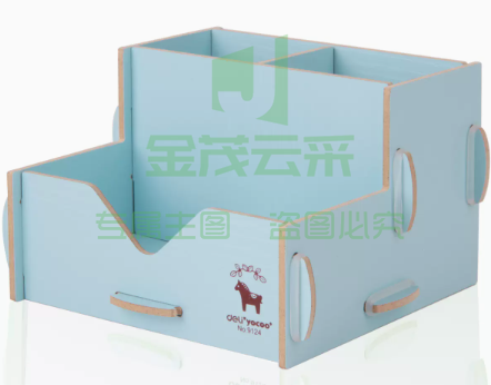 得力优酷9124木质组合笔筒(蓝)