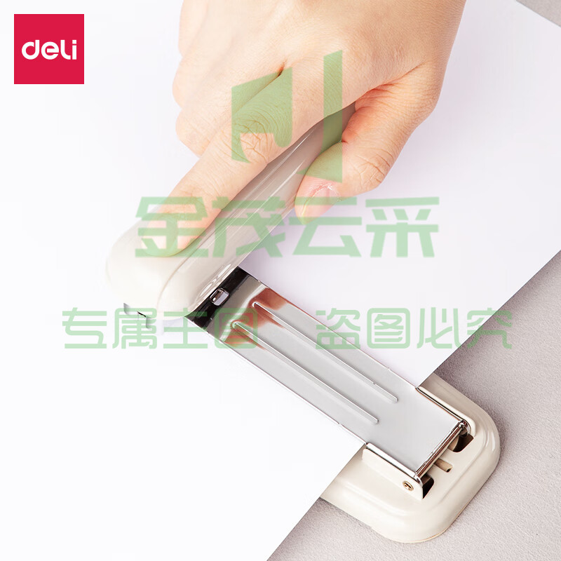 得力(deli) 12#订书机办公中缝90度旋转订书机  0828