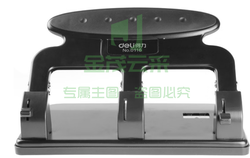 得力(deli)0116 黑色 重型三孔打孔器3孔打孔机档案装订A4纸张打洞活页文件夹 三孔打孔机