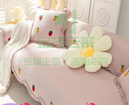 四季通用沙发巾纯棉(靠背巾+座位巾)