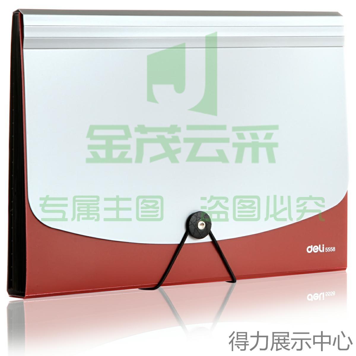 得力5558风琴包(红)XTGM02241041117099