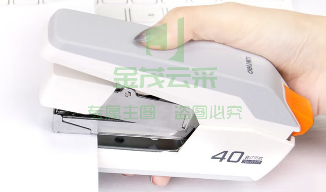 省力订书机办公订书器迷你小号中号学生用大号重型加厚型多功 中号常用0371/白色/加0027订书