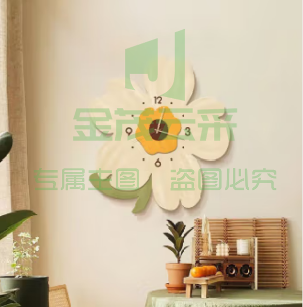 花朵造型装饰挂钟30cm