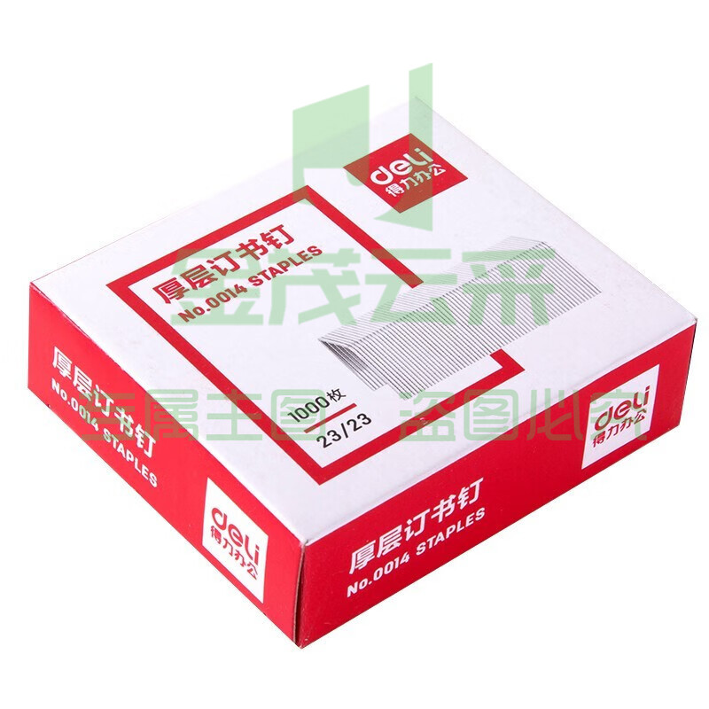 得力(deli)0014厚层订书钉23/23(1000枚/盒)5盒装.