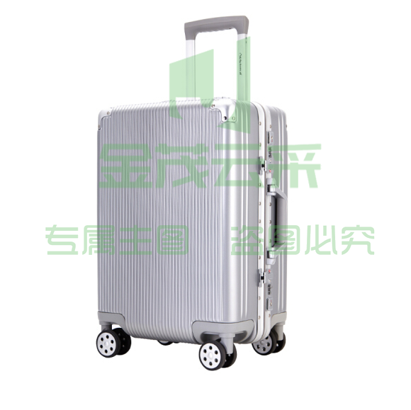 外交官 24英寸 行李箱 拉杆箱双TSA密码锁万向轮旅行箱TC-9183银色