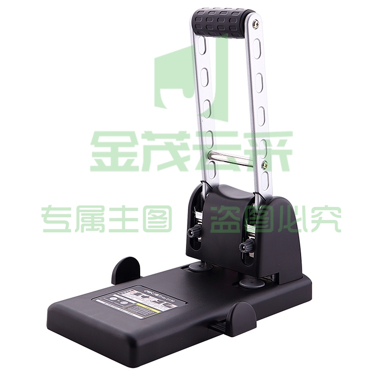 得力 0130 厚层省力重型双孔打孔机 黑色