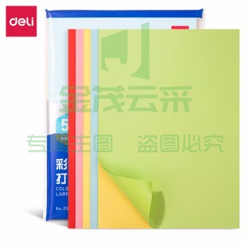 得力 ZG001 彩色不干胶标贴打印纸 亚面 A4/50张