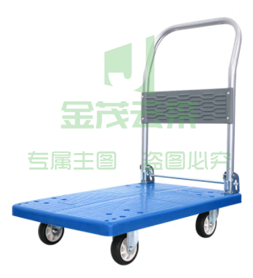 平板车折叠手推车拖车小推车小拉车拉杆货车塑料搬运车 大号精致款90x60cm