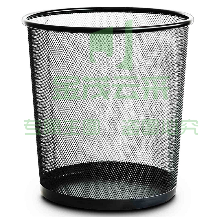 得力 9190 金属网状废纸篓 黑色 中号(单位 个)
