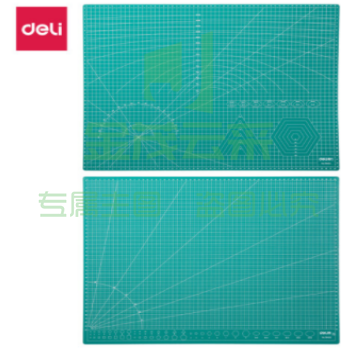 得力（deli）A2耐用PVC切割垫板桌垫 绿色78402