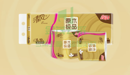 清风卷纸4层1400g有芯卷筒纸卫生纸10卷/提