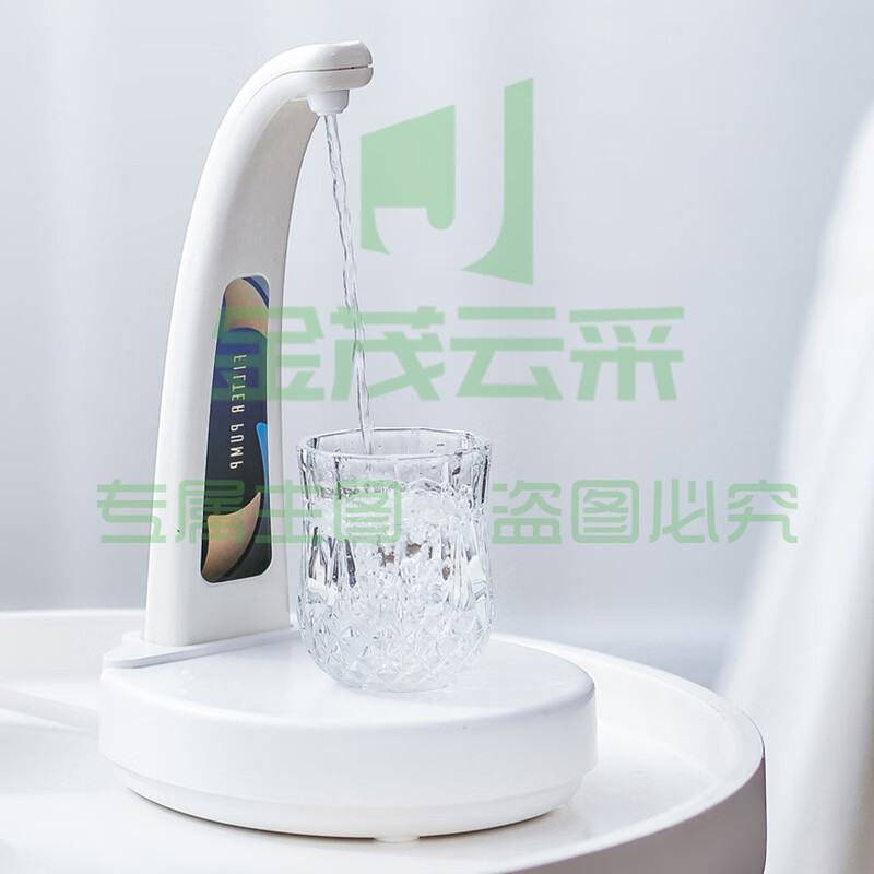 品喻（PINYU）多功能电动抽水器 桶装水饮水机取水神器纯净水桶电动矿泉水吸水泵压水器自动 白色