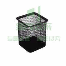 得力 deli 9174 方形笔筒(黑)(单只装)