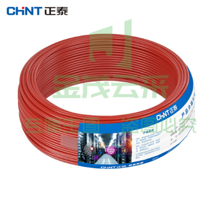 正泰 BV-2.5平方 单芯单股 塑铜线 红色 100米/盘·