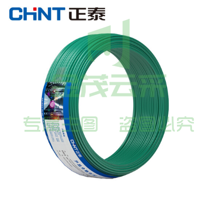 正泰 BV-2.5平方 单芯单股 塑铜线 绿色 100米/盘 