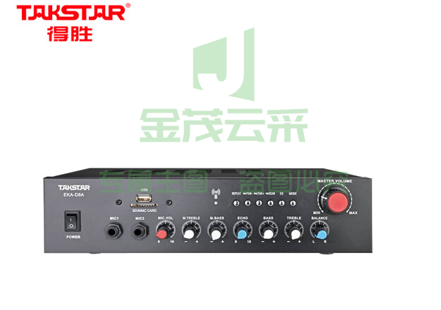 得胜(TAKSTAR)EKA-D8A 合并式定阻功放 多媒体教室小型会议室商店功放 黑色