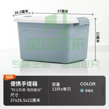 禧天龙多功能手提箱塑料工具收纳箱 便携药盒药箱 桌面杂物收纳盒 13升