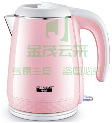 半球(Peskoe)电热水壶 304不锈钢 双层防烫烧水壶WZD-707WF 1.1L电水壶 无缝内胆