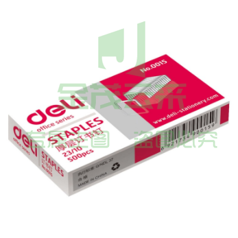得力（deli ） 厚层订书针 0015 500枚/盒
