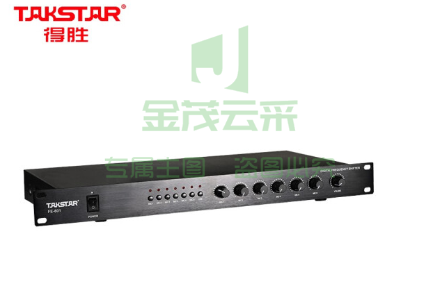 得胜(TAKSTAR)FE-601 六路专业移频器防啸叫六路集线器支持会议舞台演出麦克风话筒音量独立调节