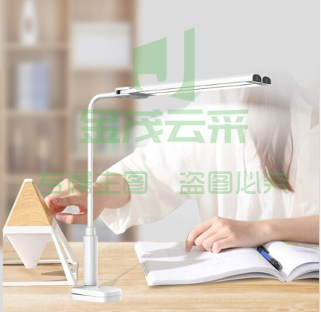 康铭LED KM-6721长臂学习台灯可夹式儿童学习灯学生宿舍卧室床头灯阅读灯多功能夹子灯