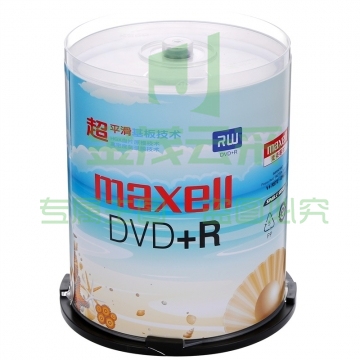 麦克赛尔(maxell)DVD+R光盘 刻录光盘 光碟 空白光盘 M2系列16速4.7G 珍珠白桶装100片