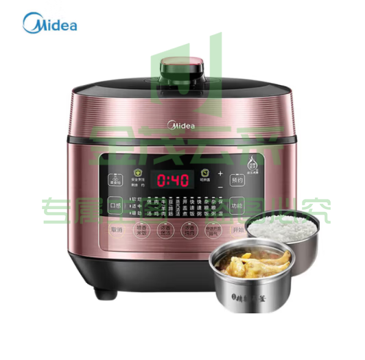 美的(Midea)电压力锅5升 双钢胆 IH电磁加热电压力煲 浓香变压电高压锅 MY-YL50P663