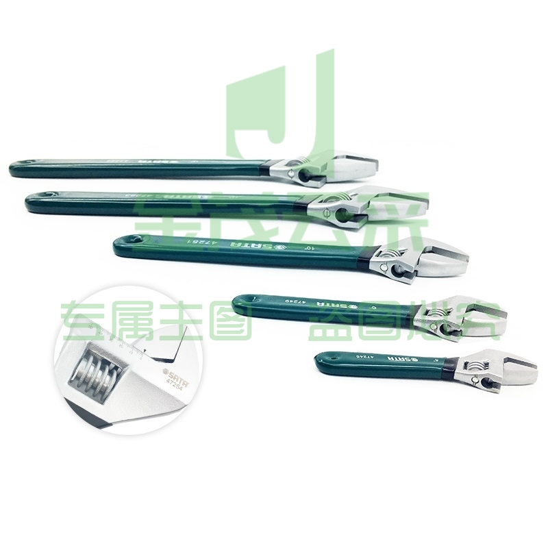 世达(SATA)活动扳手多功能活口扳手工具 沾塑欧式15英寸 47253
