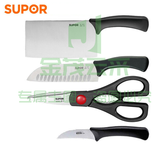 苏泊尔（SUPOR）TK1929T 不锈钢厨房刀具套装菜刀水果刀果蔬刀果皮刀厨房多用剪刀