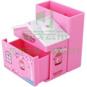 得力(deli)9138 温馨小屋笔筒(颜色随机发)