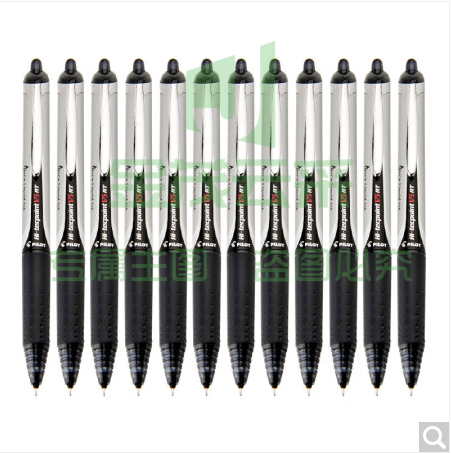 百乐BXRT-V5按动针管中性笔签字笔水笔 黑色 0.5mm 12支装