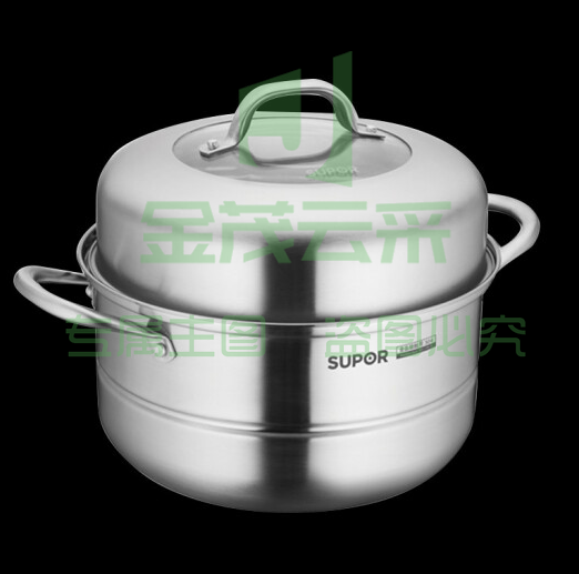 苏泊尔（SUPOR）好帮手不锈钢双层蒸锅 26cm VZ26BS03