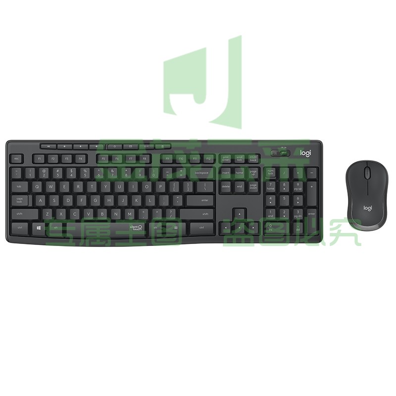 罗技（logitech）MK295 无线键鼠套装 办公键鼠套装 全尺寸带无线2.4G接收器 黑色