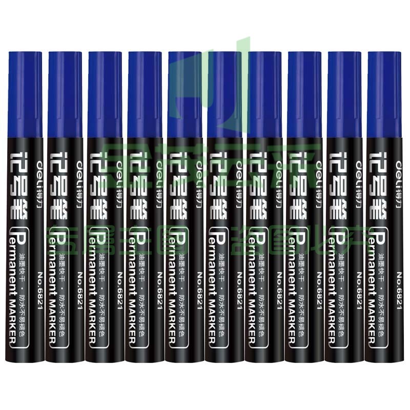 得力思达6821记号笔(蓝)(支)10支/盒  