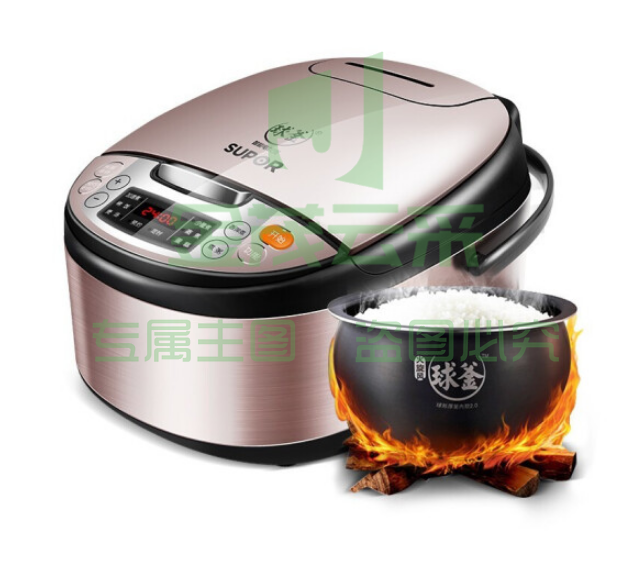 苏泊尔CFXB40FC8633Q-75 球釜4升家用3-4人电饭煲 智能预约 拉丝金属外壳