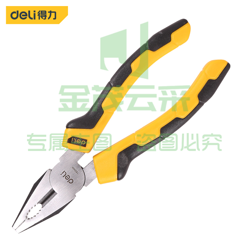 得力钢丝钳省力型日式尖嘴钳斜嘴钳多功能钳子工业级斜口老虎钳 DL0002_钢丝钳7寸