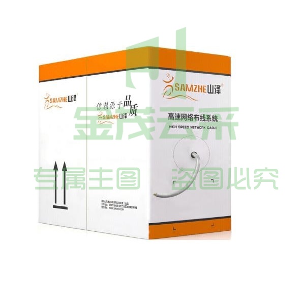 山泽(SAMZHE) BH6100 六类网线(0.51/0.02mm) CAT6类非屏蔽千兆网线 深灰色 100米