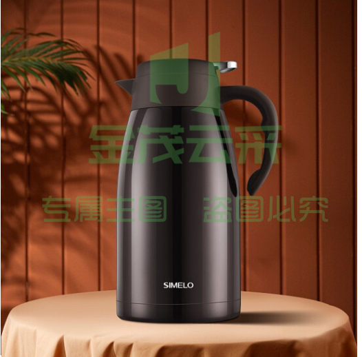SIMELO （施美乐）印象京都保温壶 大容量保温杯304不锈钢抽真空 热水壶 保温瓶尊享版2.0L(深咖色）