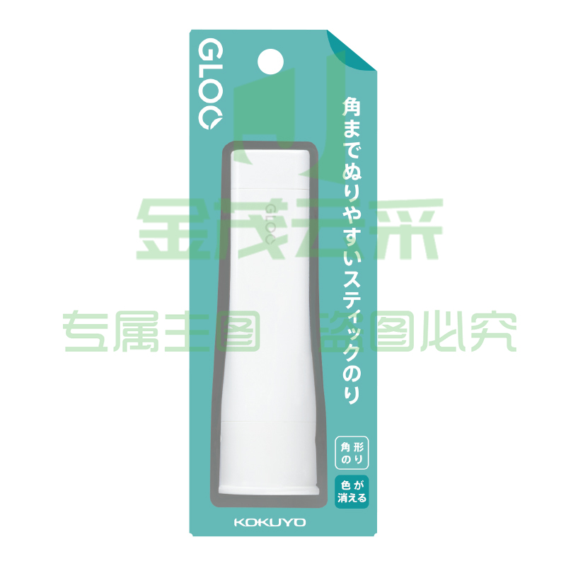 国誉（KOKUYO）TA-G312-1P 进口GLOO变色固体胶棒直角胶M号蓝色胶体单个装