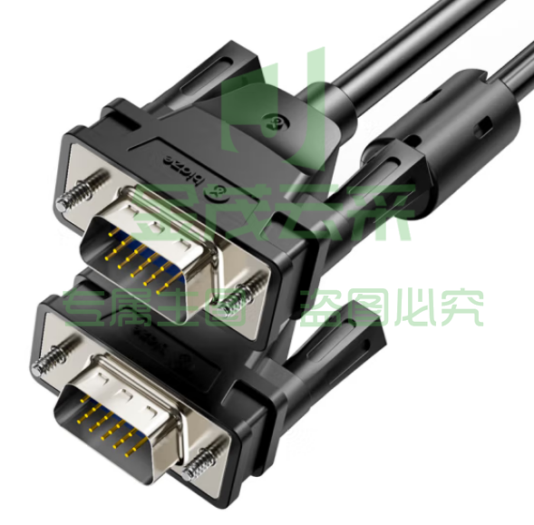 毕亚兹 VGA线 8米 vga3+9纯铜芯高清视频线 XL15-8m 黑色