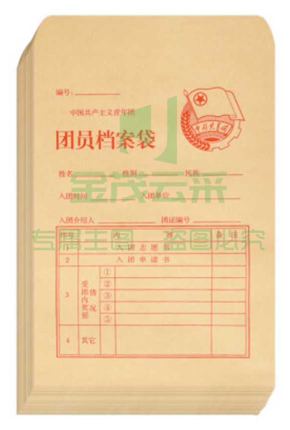 团员档案袋 A4 120g超厚 100个/包